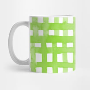 Watercolor grid - baby green Mug